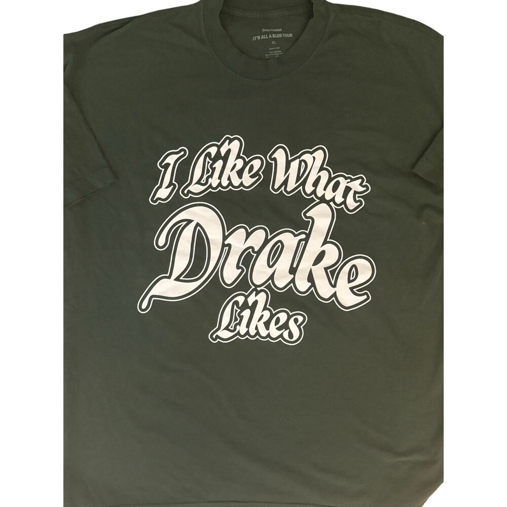 Drake It’s All A Blur Tour Official Merch Tee XL | IAAB‎ 2023 Golf Shirt Green